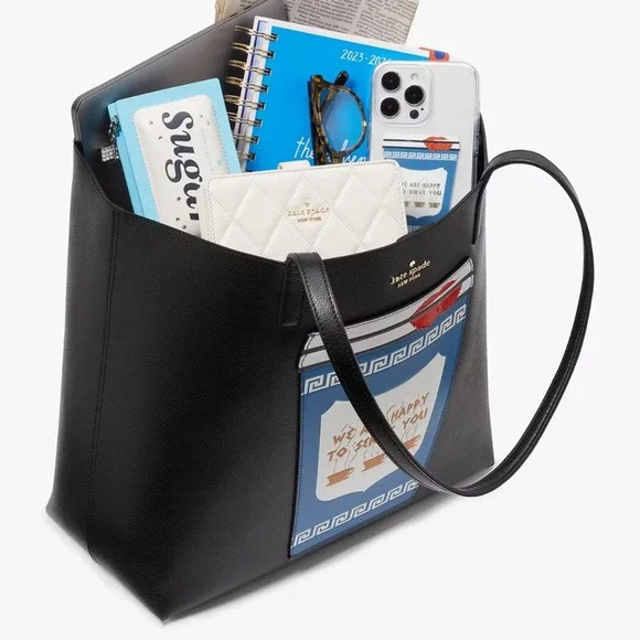 NWT💃Kate Spade Collectable Bundle Coffee Break Tote Shoulder and Wallet Set - Picture 8 of 11